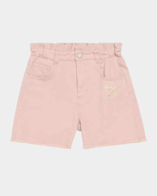 Girl's Journey Logo Embroidered Shorts, Size 4-12